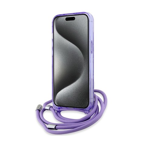 Karl Lagerfeld IML Crossbody Monogram Karl & Choupette Head MagSafe - Etui iPhone 15 / 14 / 13 (fioletowy) Karl Lagerfeld IML Crossbody Monogram Karl & Choupette Head MagSafe - Etui iPhone 15 / 14 / 13 (fioletowy)