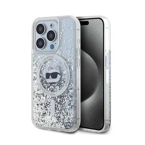 Karl Lagerfeld Liquid Glitter Choupette Head MagSafe - Etui iPhone 14 Pro (przezroczysty) Karl Lagerfeld Liquid Glitter Choupette Head MagSafe - Etui iPhone 14 Pro (przezroczysty)