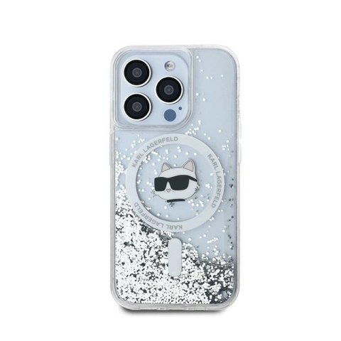 Karl Lagerfeld Liquid Glitter Choupette Head MagSafe - Etui iPhone 14 Pro (przezroczysty) Karl Lagerfeld Liquid Glitter Choupette Head MagSafe - Etui iPhone 14 Pro (przezroczysty)