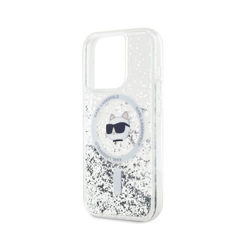 Karl Lagerfeld Liquid Glitter Choupette Head MagSafe - Etui iPhone 14 Pro (przezroczysty) Karl Lagerfeld Liquid Glitter Choupette Head MagSafe - Etui iPhone 14 Pro (przezroczysty)