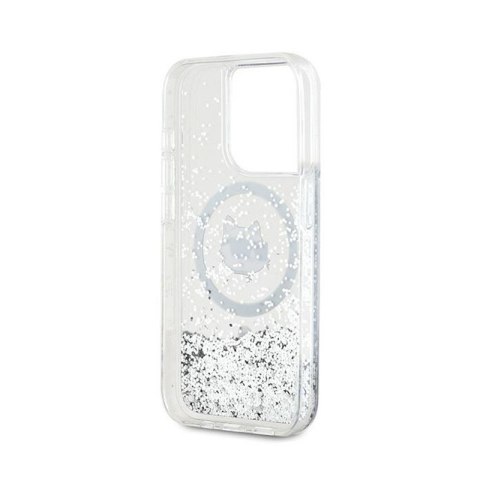 Karl Lagerfeld Liquid Glitter Choupette Head MagSafe - Etui iPhone 14 Pro (przezroczysty) Karl Lagerfeld Liquid Glitter Choupette Head MagSafe - Etui iPhone 14 Pro (przezroczysty)