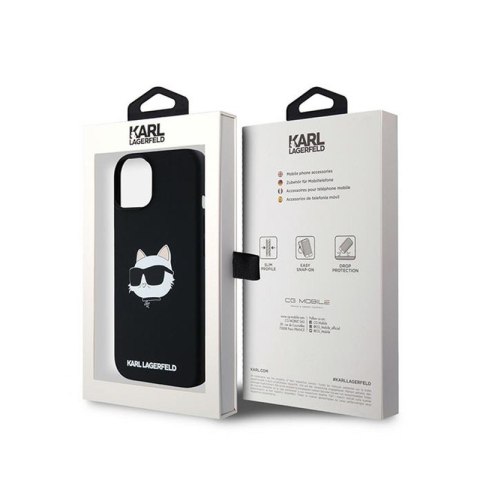 Karl Lagerfeld Silicone Choupette Head MagSafe - Etui iPhone 15 / 14 / 13 (czarny) Karl Lagerfeld Silicone Choupette Head MagSafe - Etui iPhone 15 / 14 / 13 (czarny)