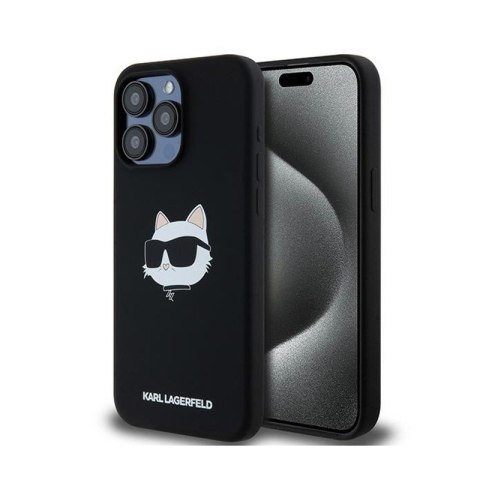 Karl Lagerfeld Silicone Choupette Head MagSafe - Etui iPhone 15 Pro Max (czarny) Karl Lagerfeld Silicone Choupette Head MagSafe - Etui iPhone 15 Pro Max (czarny)