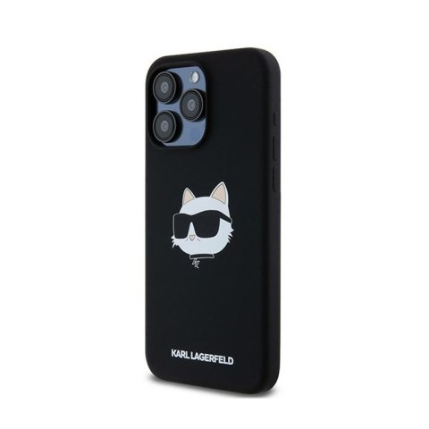 Karl Lagerfeld Silicone Choupette Head MagSafe - Etui iPhone 15 Pro Max (czarny) Karl Lagerfeld Silicone Choupette Head MagSafe - Etui iPhone 15 Pro Max (czarny)