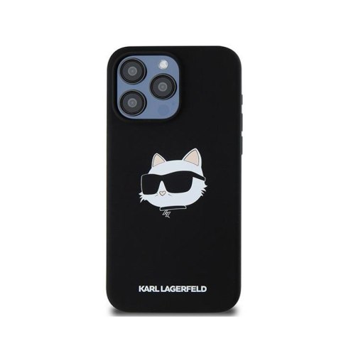 Karl Lagerfeld Silicone Choupette Head MagSafe - Etui iPhone 15 Pro Max (czarny) Karl Lagerfeld Silicone Choupette Head MagSafe - Etui iPhone 15 Pro Max (czarny)