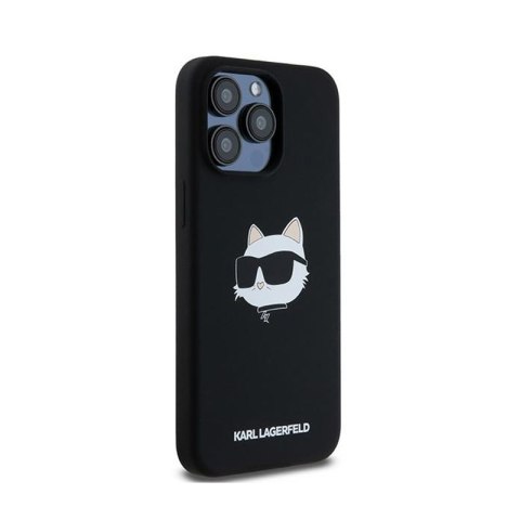 Karl Lagerfeld Silicone Choupette Head MagSafe - Etui iPhone 15 Pro Max (czarny) Karl Lagerfeld Silicone Choupette Head MagSafe - Etui iPhone 15 Pro Max (czarny)