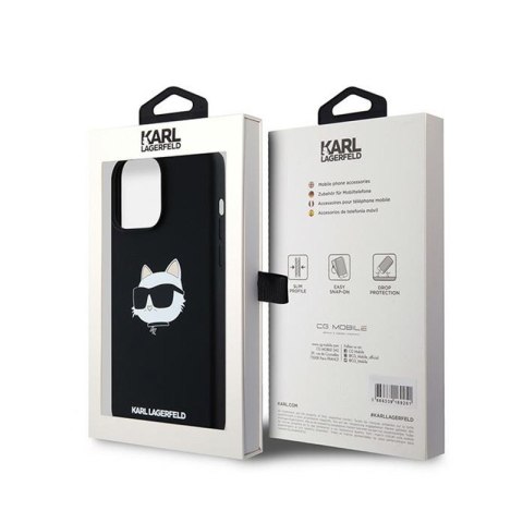 Karl Lagerfeld Silicone Choupette Head MagSafe - Etui iPhone 15 Pro Max (czarny) Karl Lagerfeld Silicone Choupette Head MagSafe - Etui iPhone 15 Pro Max (czarny)