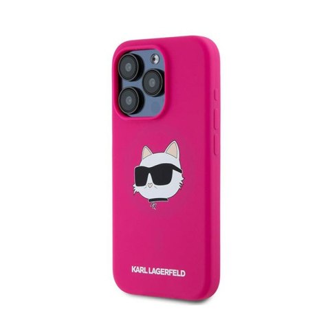 Karl Lagerfeld Silicone Choupette Head MagSafe - Etui iPhone 15 Pro Max (różowy) Karl Lagerfeld Silicone Choupette Head MagSafe - Etui iPhone 15 Pro Max (różowy)