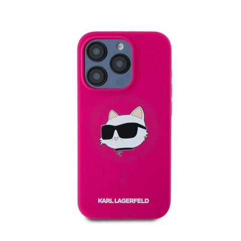 Karl Lagerfeld Silicone Choupette Head MagSafe - Etui iPhone 15 Pro Max (różowy) Karl Lagerfeld Silicone Choupette Head MagSafe - Etui iPhone 15 Pro Max (różowy)