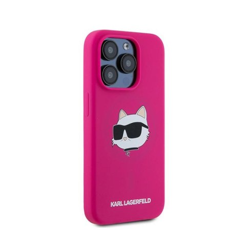 Karl Lagerfeld Silicone Choupette Head MagSafe - Etui iPhone 15 Pro Max (różowy) Karl Lagerfeld Silicone Choupette Head MagSafe - Etui iPhone 15 Pro Max (różowy)