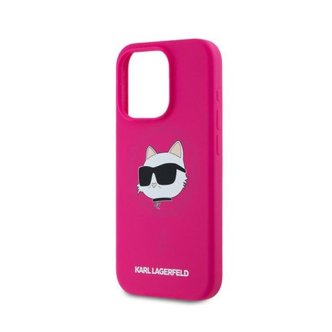 Karl Lagerfeld Silicone Choupette Head MagSafe - Etui iPhone 15 Pro Max (różowy) Karl Lagerfeld Silicone Choupette Head MagSafe - Etui iPhone 15 Pro Max (różowy)