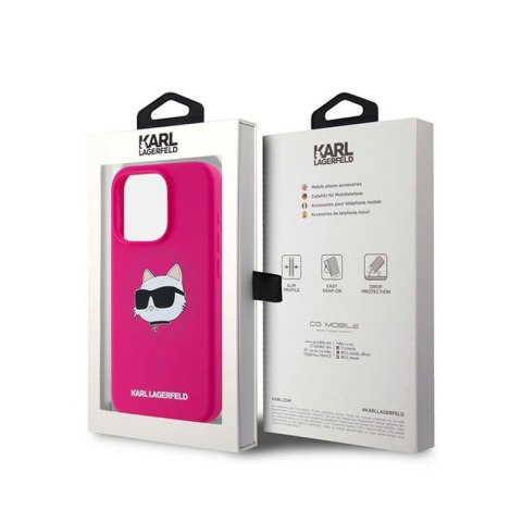 Karl Lagerfeld Silicone Choupette Head MagSafe - Etui iPhone 15 Pro Max (różowy) Karl Lagerfeld Silicone Choupette Head MagSafe - Etui iPhone 15 Pro Max (różowy)