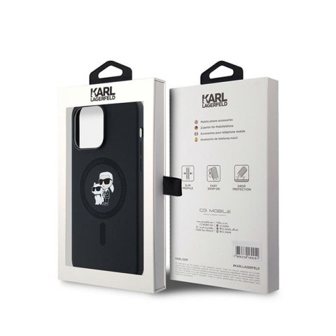 Karl Lagerfeld Silicone Karl & Choupette MagSafe - Etui iPhone 14 Pro Max (czarny) Karl Lagerfeld Silicone Karl & Choupette MagSafe - Etui iPhone 14 Pro Max (czarny)