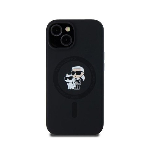 Karl Lagerfeld Silicone Karl & Choupette MagSafe - Etui iPhone 15 Plus / 14 Plus (czarny) Karl Lagerfeld Silicone Karl & Choupette MagSafe - Etui iPhone 15 Plus / 14 Plus (czarny)