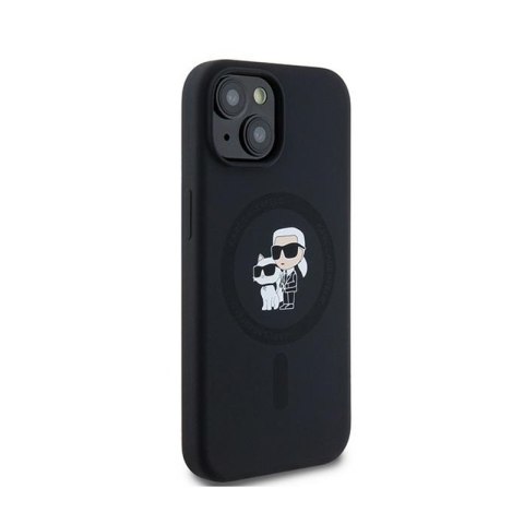 Karl Lagerfeld Silicone Karl & Choupette MagSafe - Etui iPhone 15 Plus / 14 Plus (czarny) Karl Lagerfeld Silicone Karl & Choupette MagSafe - Etui iPhone 15 Plus / 14 Plus (czarny)