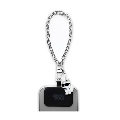 Karl Lagerfeld Universal Hand Strap Choupette - Zawieszka do telefonu (srebrny) Karl Lagerfeld Universal Hand Strap Choupette - Zawieszka do telefonu (srebrny)