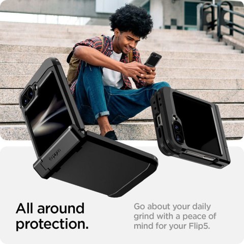 Spigen Tough Armor Pro - Etui do Samsung Galaxy Z Flip 6 (Czarny) Spigen Tough Armor Pro - Etui do Samsung Galaxy Z Flip 6 (Czarny)