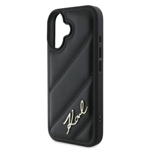 Karl Lagerfeld Quilted Signature - Etui iPhone 16 (czarny) Karl Lagerfeld Quilted Signature - Etui iPhone 16 (czarny)