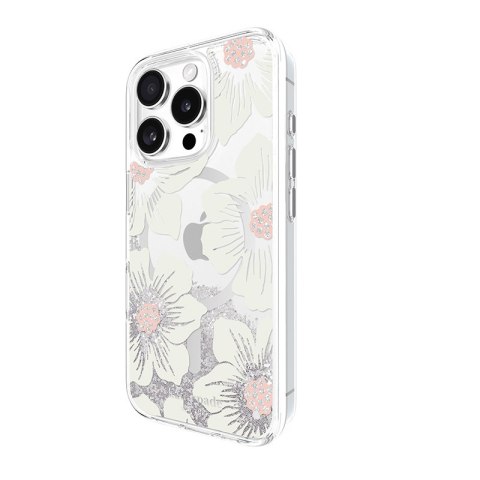 Kate Spade New York Liquid Glitter MagSafe - Etui iPhone 16 Pro (Hollyhock Floral) Kate Spade New York Liquid Glitter MagSafe - Etui iPhone 16 Pro (Hollyhock Floral)