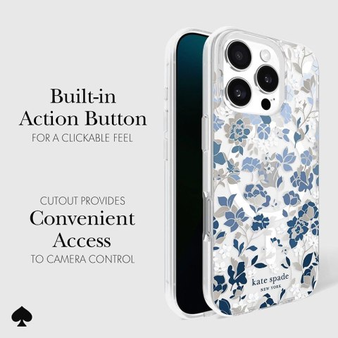 Kate Spade New York Protective Gems MagSafe - Etui iPhone 16 Pro (Flowerbed Blue) Kate Spade New York Protective Gems MagSafe - Etui iPhone 16 Pro (Flowerbed Blue)