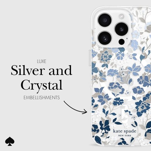 Kate Spade New York Protective Gems MagSafe - Etui iPhone 16 Pro (Flowerbed Blue) Kate Spade New York Protective Gems MagSafe - Etui iPhone 16 Pro (Flowerbed Blue)