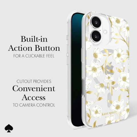 Kate Spade New York Protective Gems MagSafe - Etui iPhone 16 (Sunshine Floral) Kate Spade New York Protective Gems MagSafe - Etui iPhone 16 (Sunshine Floral)