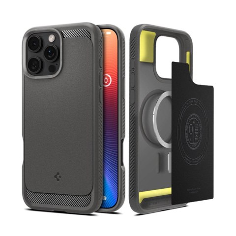 Spigen Rugged Armor Mag MagSafe - Etui do iPhone 16 Pro (Grey) Spigen Rugged Armor Mag MagSafe - Etui do iPhone 16 Pro (Grey)