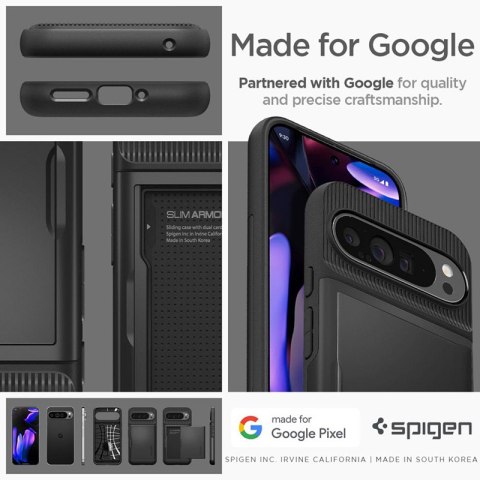 Spigen Slim Armor CS - Etui do Google Pixel 9 Pro XL (Czarny) Spigen Slim Armor CS - Etui do Google Pixel 9 Pro XL (Czarny)
