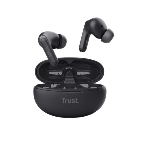 Trust Yavi - Bezprzewodowe słuchawki dokanałowe Bluetooth TWS z etui ładującym & ENC (Czarny) Trust Yavi - Bezprzewodowe słuchawki dokanałowe Bluetooth TWS z etui ładującym & ENC (Czarny)