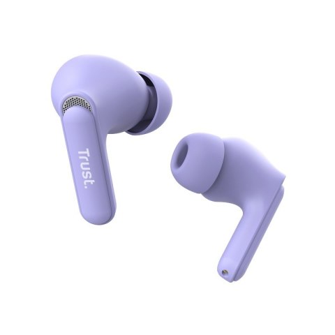 Trust Yavi - Bezprzewodowe słuchawki dokanałowe Bluetooth TWS z etui ładującym & ENC (Fioletowy) Trust Yavi - Bezprzewodowe słuchawki dokanałowe Bluetooth TWS z etui ładującym & ENC (Fioletowy)