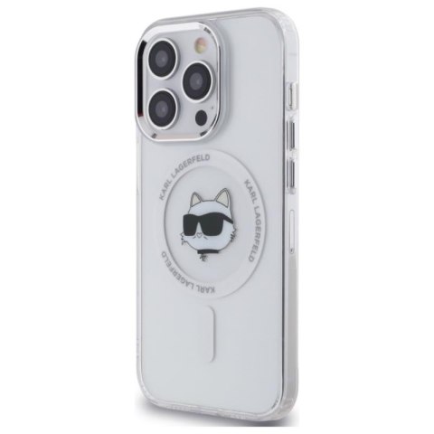 Karl Lagerfeld IML Metal Choupette Head MagSafe - Etui iPhone 13 Pro (biały) Karl Lagerfeld IML Metal Choupette Head MagSafe - Etui iPhone 13 Pro (biały)