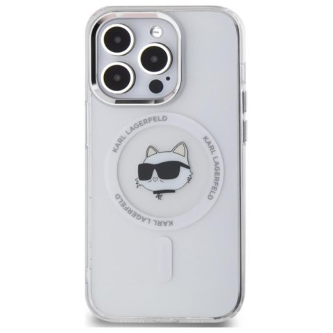 Karl Lagerfeld IML Metal Choupette Head MagSafe - Etui iPhone 13 Pro (biały) Karl Lagerfeld IML Metal Choupette Head MagSafe - Etui iPhone 13 Pro (biały)
