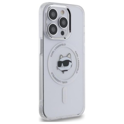 Karl Lagerfeld IML Metal Choupette Head MagSafe - Etui iPhone 13 Pro (biały) Karl Lagerfeld IML Metal Choupette Head MagSafe - Etui iPhone 13 Pro (biały)