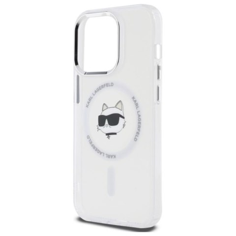 Karl Lagerfeld IML Metal Choupette Head MagSafe - Etui iPhone 13 Pro (biały) Karl Lagerfeld IML Metal Choupette Head MagSafe - Etui iPhone 13 Pro (biały)