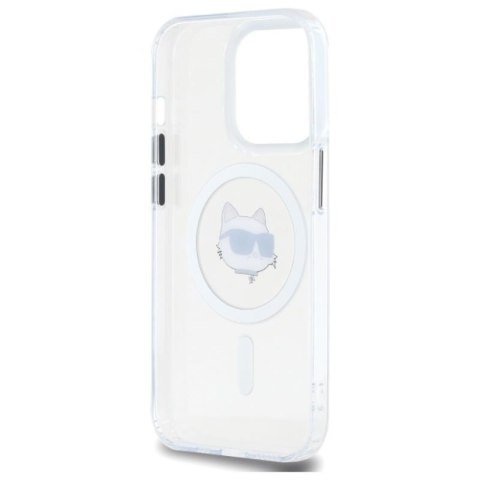 Karl Lagerfeld IML Metal Choupette Head MagSafe - Etui iPhone 13 Pro (biały) Karl Lagerfeld IML Metal Choupette Head MagSafe - Etui iPhone 13 Pro (biały)