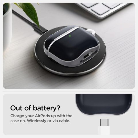 Spigen Classic C1 - Etui do Apple AirPods 4 (Graphite) Spigen Classic C1 - Etui do Apple AirPods 4 (Graphite)