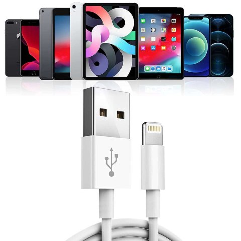 Apple Oryginalny kabel Apple MD818ZM/A Lightning do USB 1 metr Cable biały Apple Oryginalny kabel Apple MD818ZM/A Lightning do USB 1 metr Cable biały