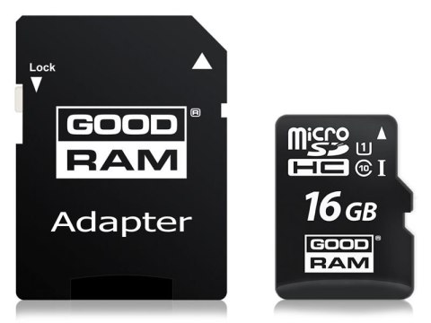 Goodram Karta pamięci GoodRam micro SD SDHC class 10 16GB Goodram Karta pamięci GoodRam micro SD SDHC class 10 16GB