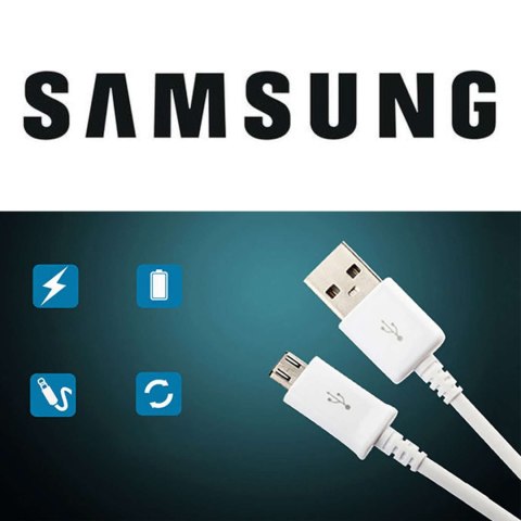 Samsung Kabel Samsung Oryginalny Micro USB 2.0 ECB-DU4AWE przewód 1m Biały Samsung Kabel Samsung Oryginalny Micro USB 2.0 ECB-DU4AWE przewód 1m Biały