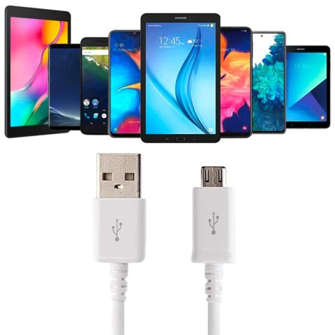 Samsung Kabel Samsung Oryginalny Micro USB 2.0 ECB-DU4AWE przewód 1m Biały Samsung Kabel Samsung Oryginalny Micro USB 2.0 ECB-DU4AWE przewód 1m Biały