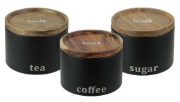 HUSLA ZESTAW POJEMNIKÓW KUCHENNYCH HUSLA black 73949