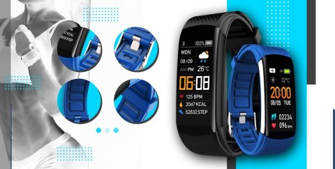 Giewont Smartband Giewont Fit&GO Duo GW200-7 - Black + Pasek Sky Blue Giewont Smartband Giewont Fit&GO Duo GW200-7 - Black + Pasek Sky Blue