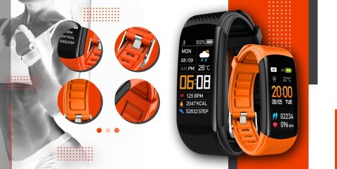 Giewont Smartband Giewont Fit&GO Duo GW200-9 - Black + Pasek Orange Power Giewont Smartband Giewont Fit&GO Duo GW200-9 - Black + Pasek Orange Power