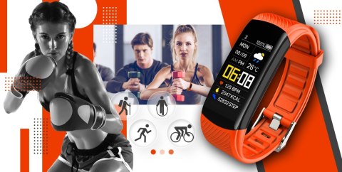 Giewont Smartband Giewont Fit&GO Duo GW200-9 - Black + Pasek Orange Power Giewont Smartband Giewont Fit&GO Duo GW200-9 - Black + Pasek Orange Power