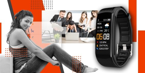Giewont Smartband Giewont Fit&GO Duo GW200-9 - Black + Pasek Orange Power Giewont Smartband Giewont Fit&GO Duo GW200-9 - Black + Pasek Orange Power