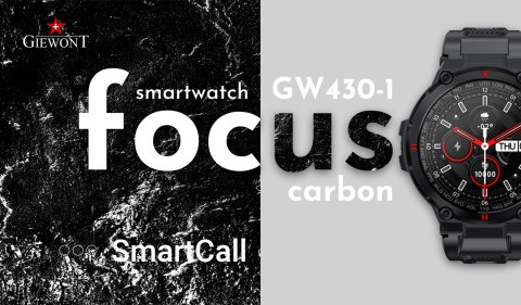 Giewont Smartwatch Giewont Focus SmartCall GW430-1 - Carbon Giewont Smartwatch Giewont Focus SmartCall GW430-1 - Carbon