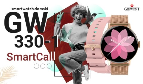 Giewont Smartwatch Giewont Supernova SmartCall GW330-1 Rose Gold Shine/Powder Pink Giewont Smartwatch Giewont Supernova SmartCall GW330-1 Rose Gold Shine/Powder Pink