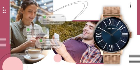 Giewont Smartwatch Giewont Supernova SmartCall GW330-1 Rose Gold Shine/Powder Pink Giewont Smartwatch Giewont Supernova SmartCall GW330-1 Rose Gold Shine/Powder Pink