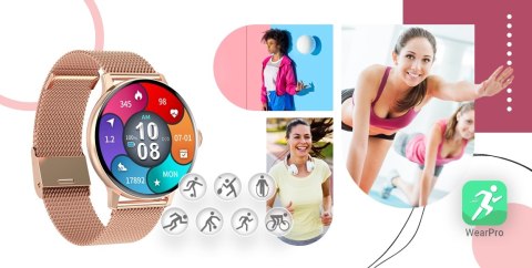 Giewont Smartwatch Giewont Supernova SmartCall GW330-1 Rose Gold Shine/Powder Pink Giewont Smartwatch Giewont Supernova SmartCall GW330-1 Rose Gold Shine/Powder Pink