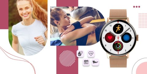 Giewont Smartwatch Giewont Supernova SmartCall GW330-1 Rose Gold Shine/Powder Pink Giewont Smartwatch Giewont Supernova SmartCall GW330-1 Rose Gold Shine/Powder Pink